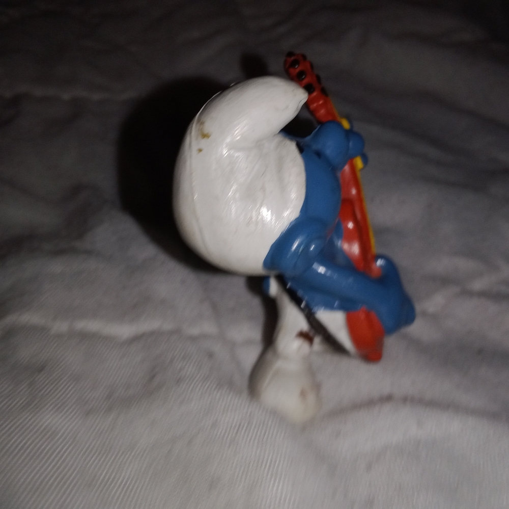Rock N Roll Smurf With Guitar 1980 Figure Peyo - Picture 5 of 7